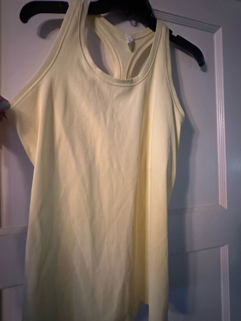 FILA Women’s Ribbed Racerback Tank Top - Light Yellow